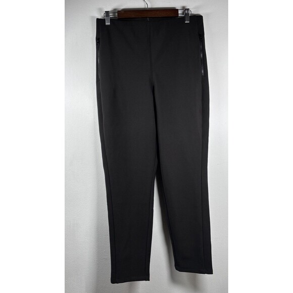 HFX Pants - HFX Winter Tech Pants Womens L Black Fleece Lined Stretch Zip Pocket Pull On